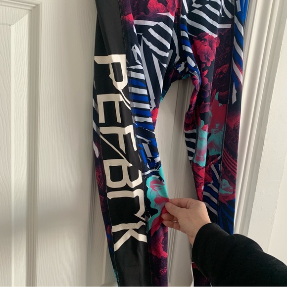 Reebok Dance City Garden Multicoloured Work Out Leggings - Picture 3 of 8